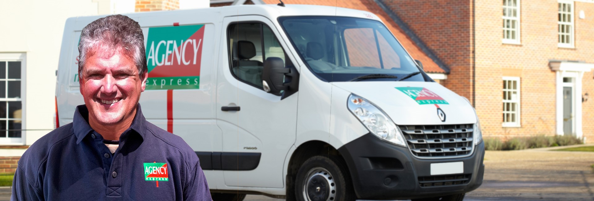 Agency Express case study. Franchisee Martin Shuker with van.